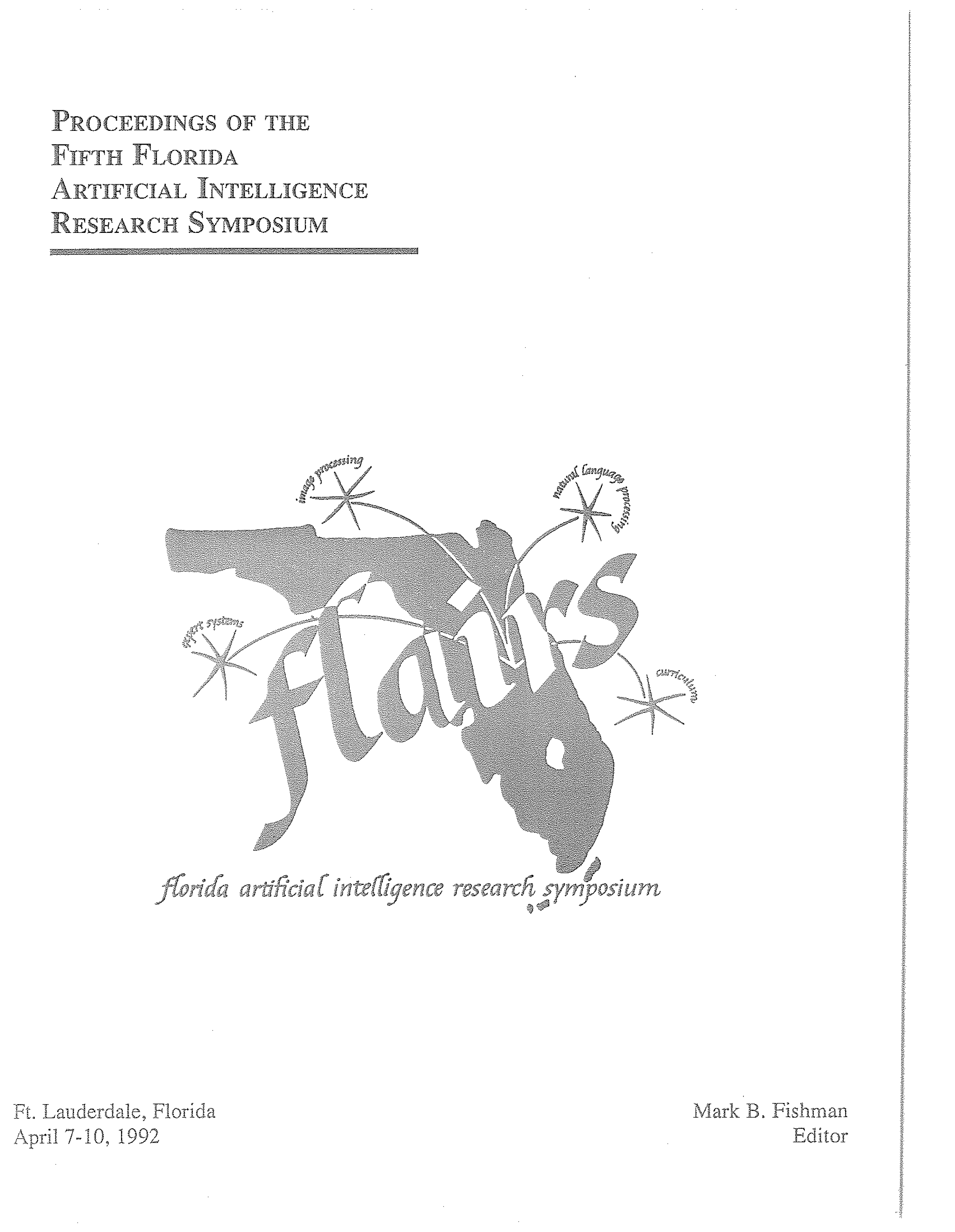 Proceedings of FLAIRS-5, cover