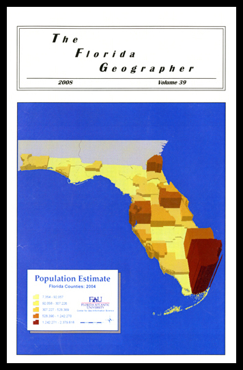 					View Vol. 39 (2008): The Florida Geographer
				