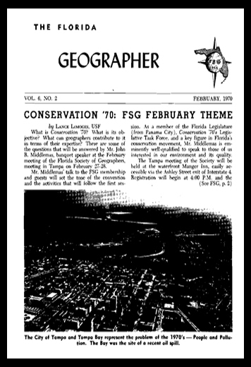 					View Vol. 6 No. 2 (1970): The Florida Geographer
				