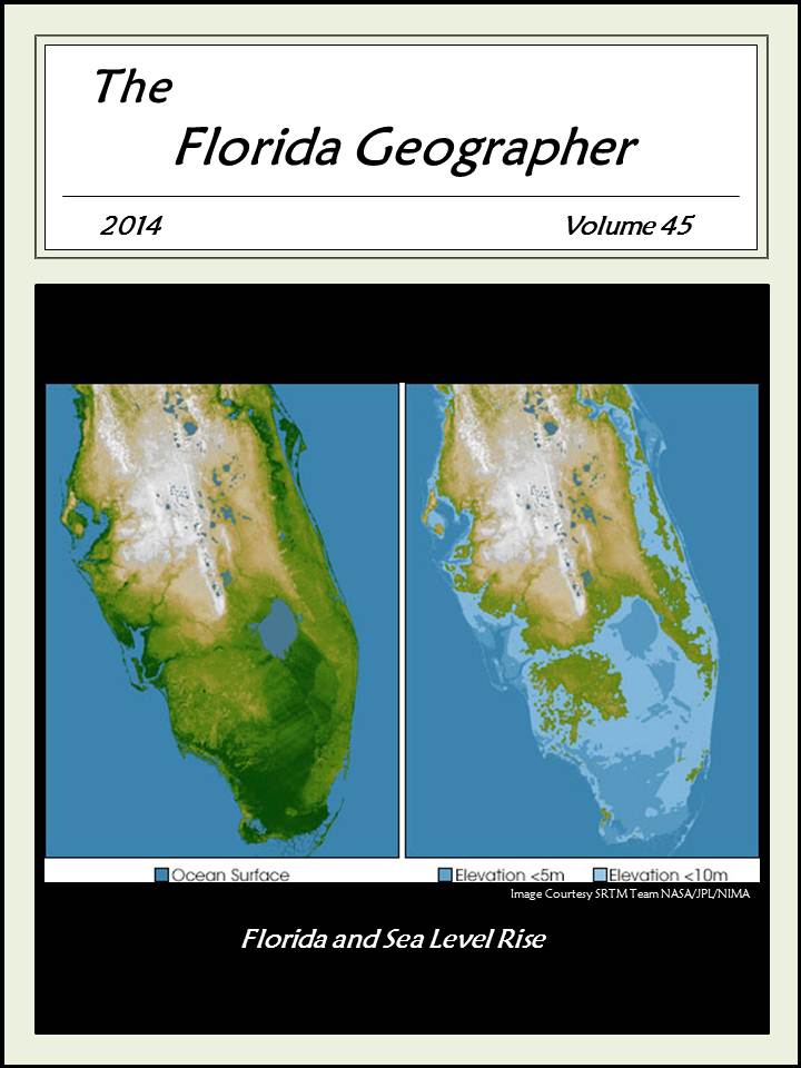 					View Vol. 45 (2014): The Florida Geographer
				