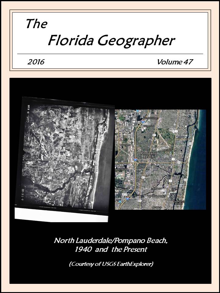 					View Vol. 47 (2016): The Florida Geographer
				