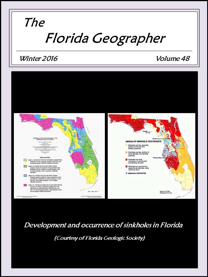 					View Vol. 48 (2016): The Florida Geographer Winter 2016
				