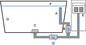 Diagram of an upwelling pre-filter egg collector