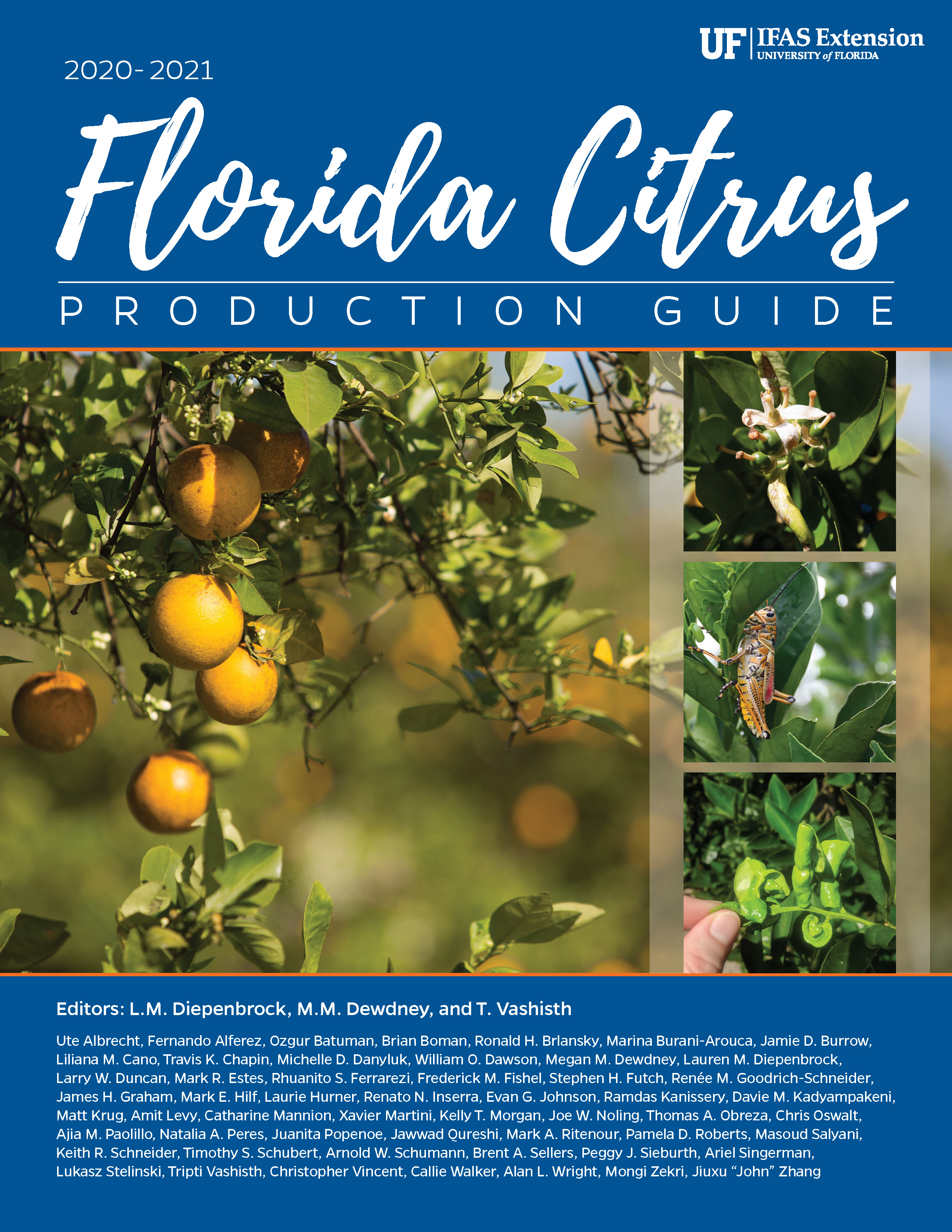 book cover for 2020-2021 Florida Citrus Production Guide