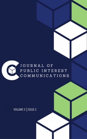 Cover of the Journal of Public Interest Communications Volume 3 Issue 2
